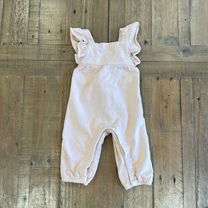 City mouse pink ruffled overalls